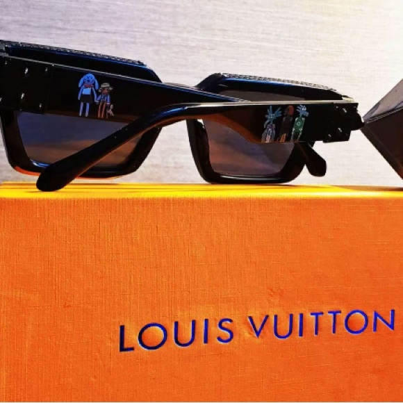 Louis Vuitton 1.1 Millionaire Cartoon Friends Monogram Black Sunglasses w Box - Picture 12 of 14